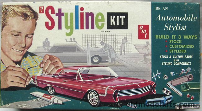 AMT 1/25 1962 Chevrolet Corvair Monza Coupe Styline Issue, S7052 plastic model kit
